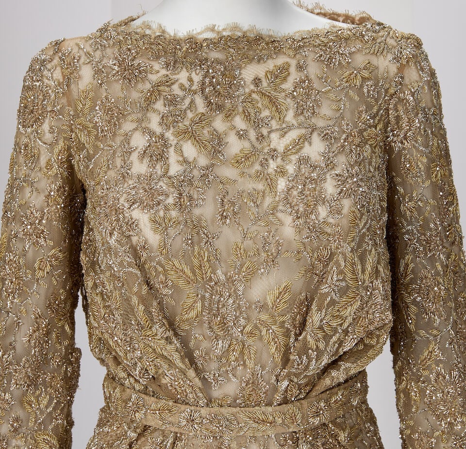 Ralph & Russo Haute Couture: Embroidered Gold Chantilly Lace Jumpsuit Autumn/Winter 2015, Runway - 2