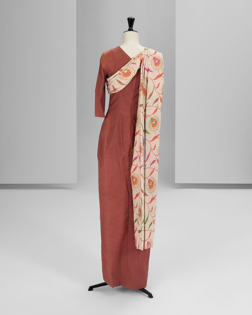 Ralph & Russo Haute Couture Exclusive: Rust Cotton Jacquard Pencil Dress - 2