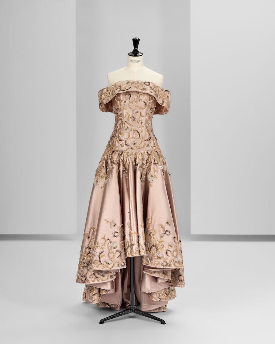 Ralph & Russo Haute Couture Exclusive: Light Bronze Silk Zibeline Gown (1 of 3)