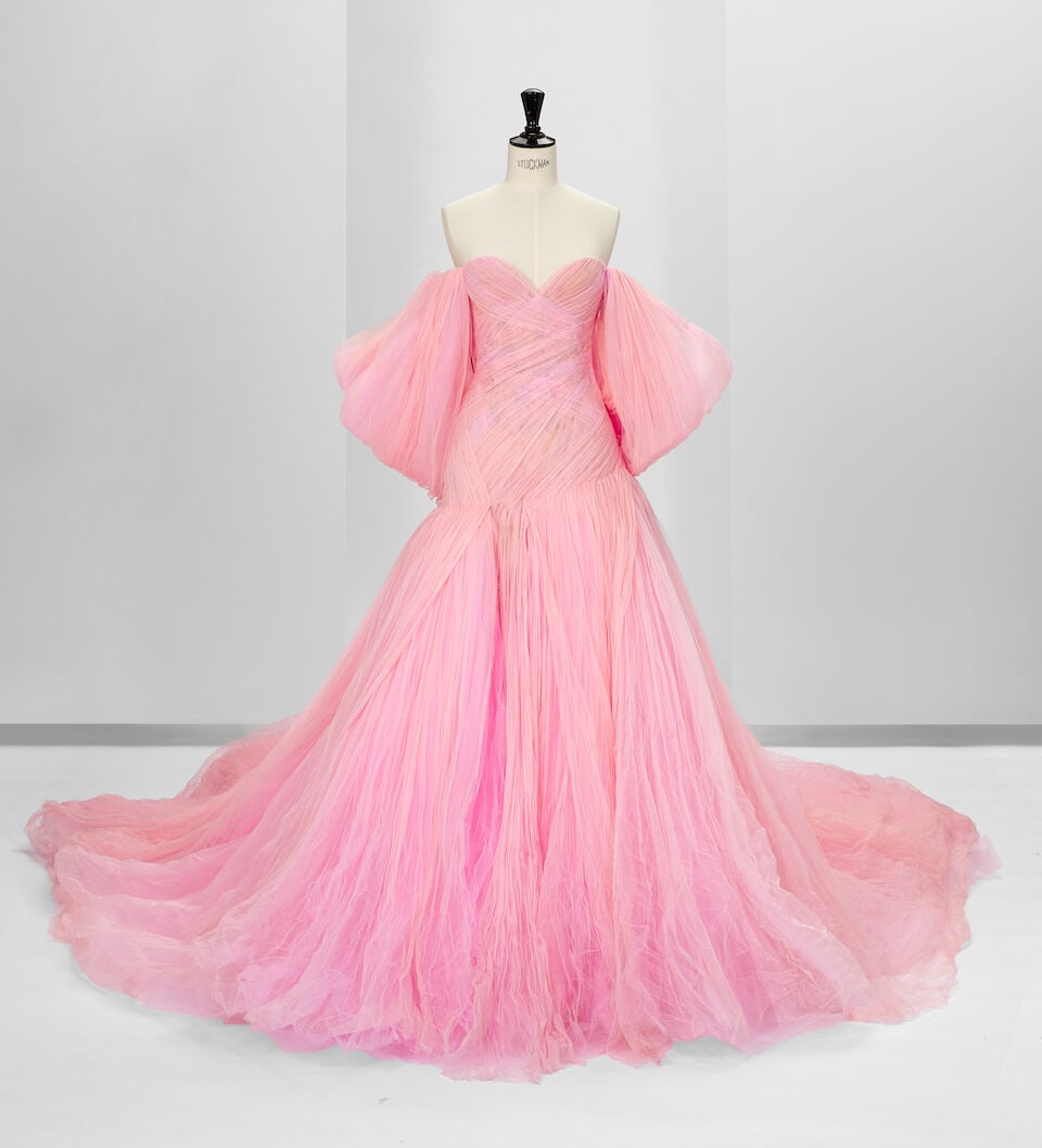 Ralph & Russo Haute Couture: Pale Pink Tulle Ballgown Autumn/Winter 2020, Look 49 (1 of 4)