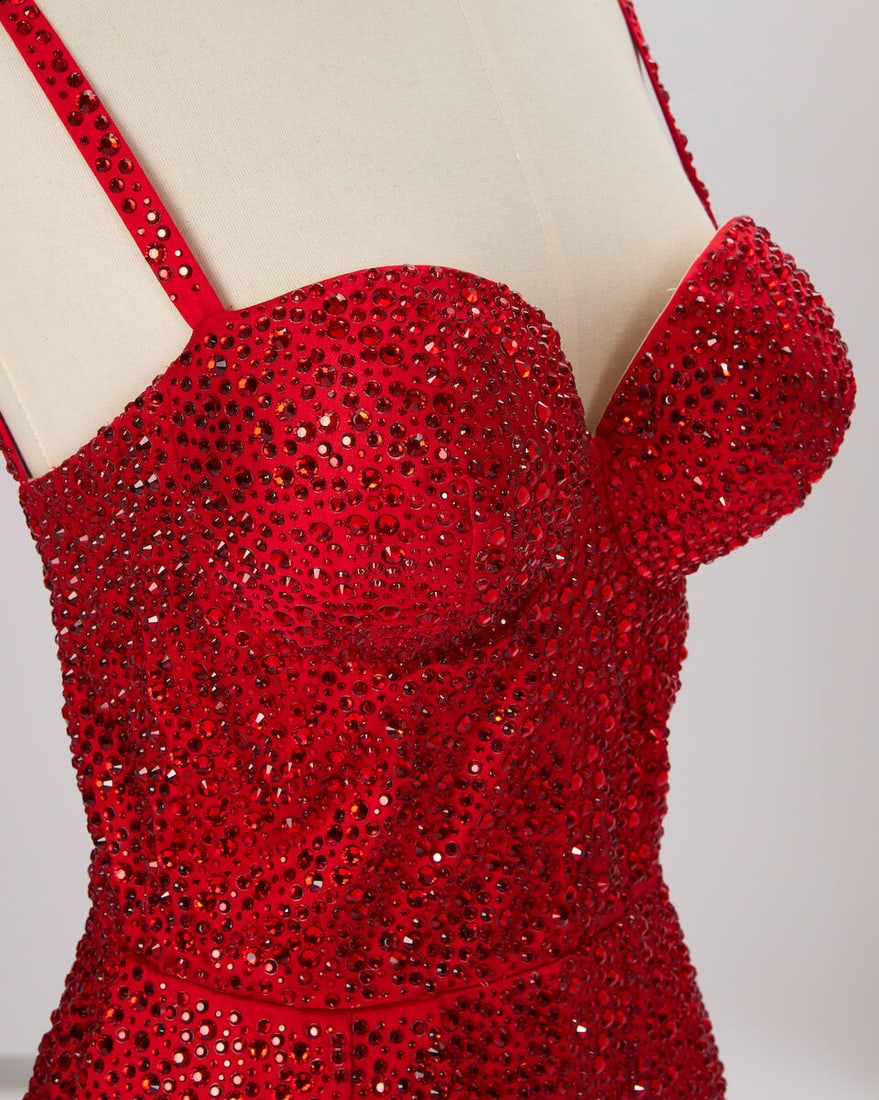 Ralph & Russo Haute Couture Exclusive: Red Embellished Corset Gown - 2