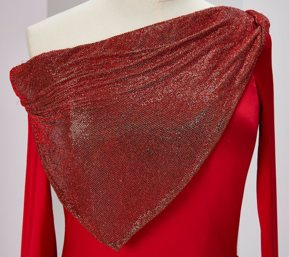 Ralph & Russo Haute Couture Exclusive: Red Silk and Crystal Gown - 2