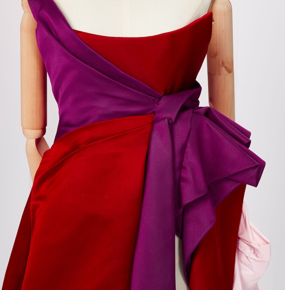 Ralph & Russo Haute Couture: Burgundy, Violet and Pink Ballgown Autumn/Winter 2018, Runway Look  - 2