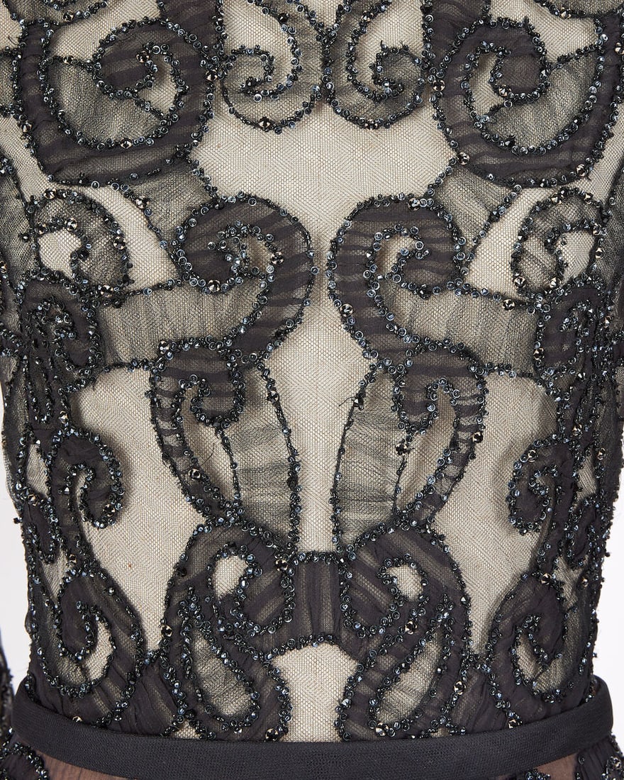 Ralph & Russo Haute Couture: Embroidered Black Silk Organza Gown Spring/Summer 2017, Runway Look - 2