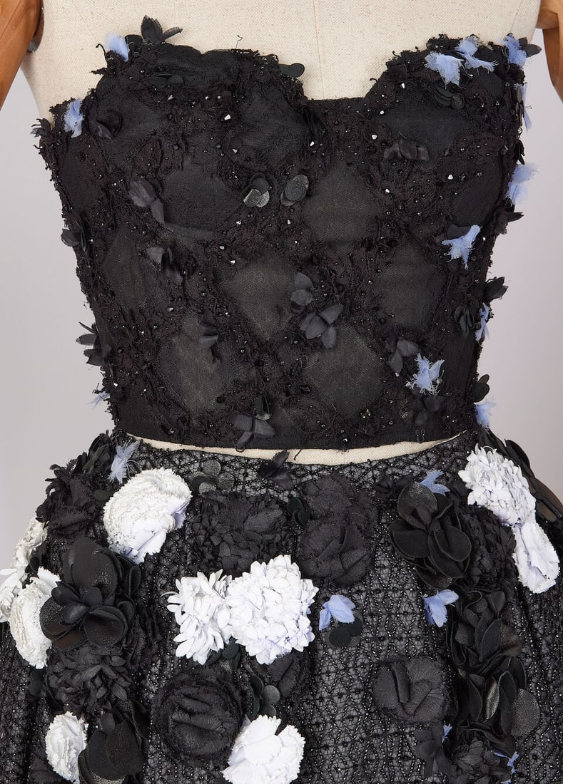 Ralph & Russo Haute Couture: Black Embellished Bustier and Skirt Spring/Summer 2015, Runway Look - 2