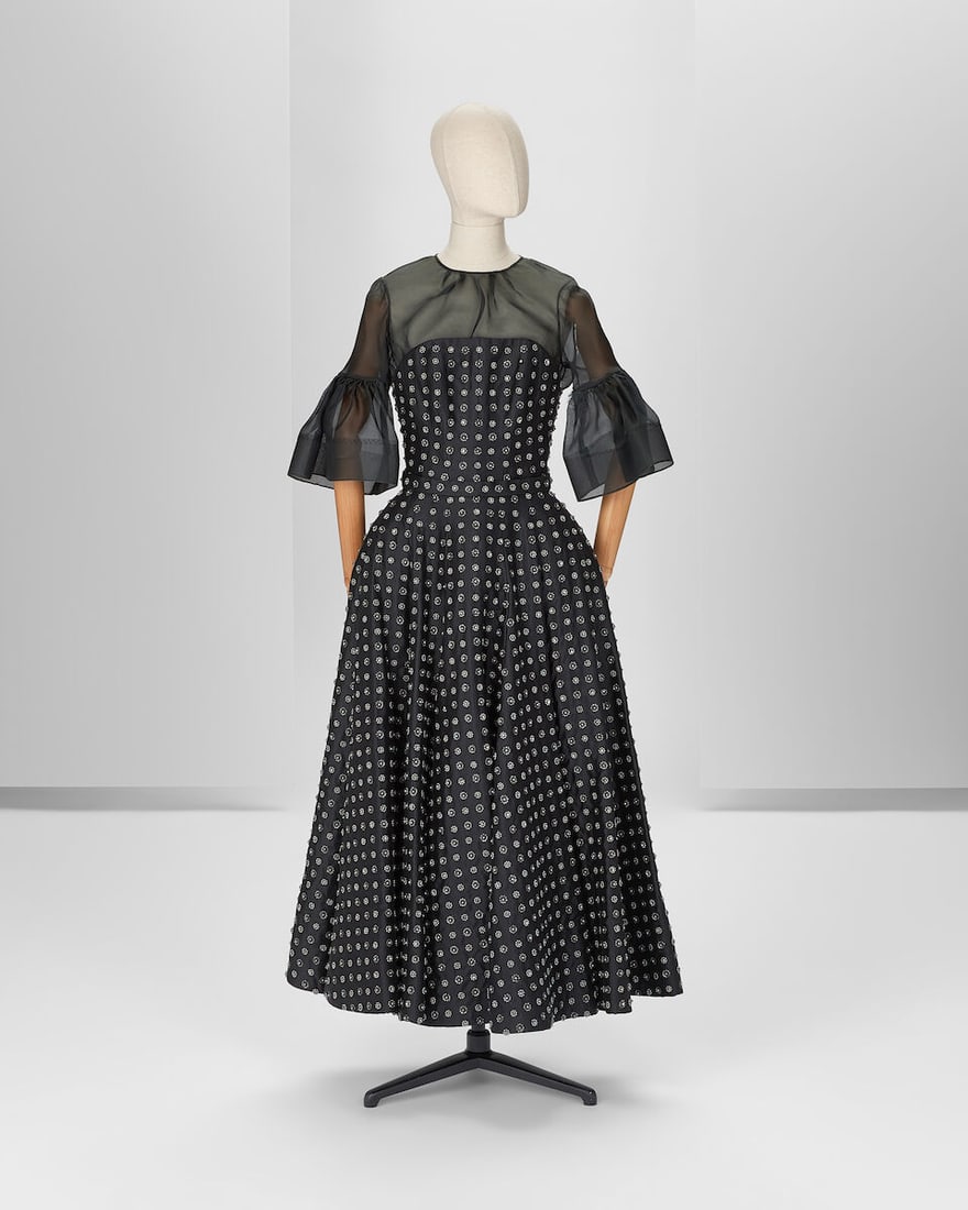 Ralph & Russo Haute Couture: Black Silk Zibeline Embroidered Dress and Blouse Autumn/Winter 2014: Ralph & Russo Haute Couture: Black Silk Zibeline Embroidered Dress and Blouse Autumn/Winter 2014, Runway Look 31 Black silk zibeline off-the-shoulder embroidered dress with crystal embellishment,