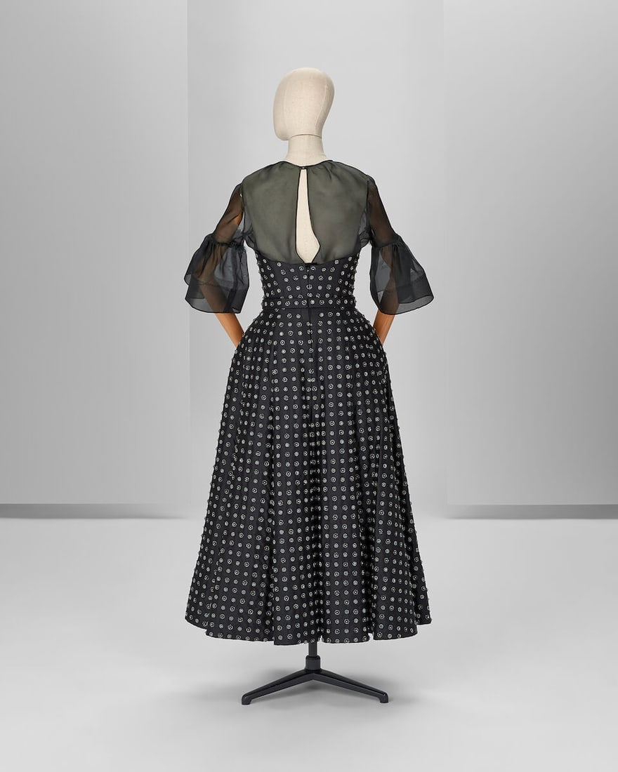 Ralph & Russo Haute Couture: Black Silk Zibeline Embroidered Dress and Blouse Autumn/Winter 2014 - 3