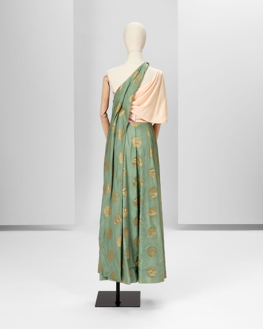 Ralph & Russo Haute Couture Exclusive: Green Cotton Jacquard Dress - 3