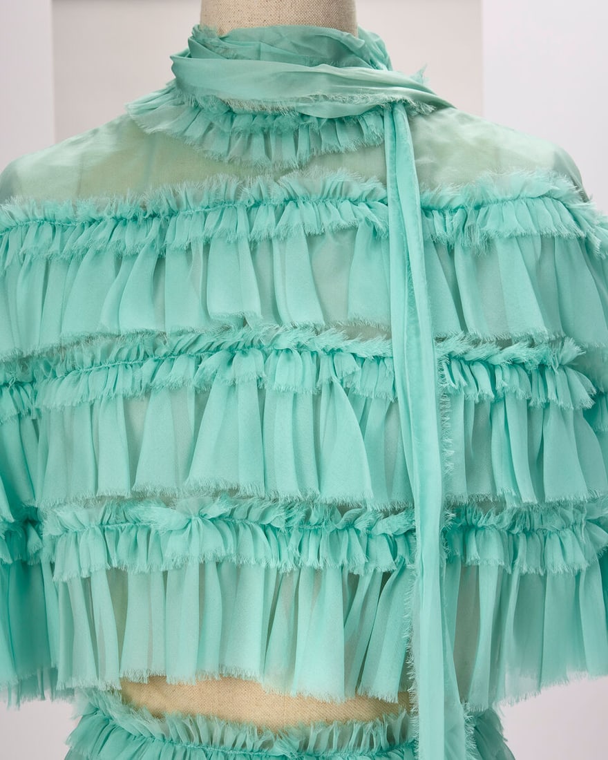 Ralph & Russo Haute Couture: Oceana Silk Chiffon Layered Skirt and Cape Spring/Summer 2020, Runw - 2