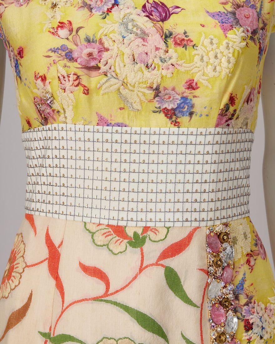 Ralph & Russo Haute Couture Exclusive: Custom Made Multicolour Patchwork Cocktail Dress - 2