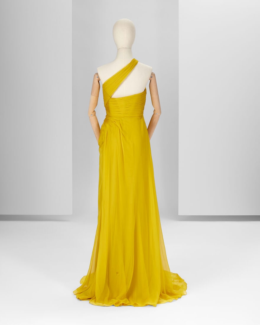 Ralph & Russo Ready to Wear: Mustard Yellow Evening Dress - 2