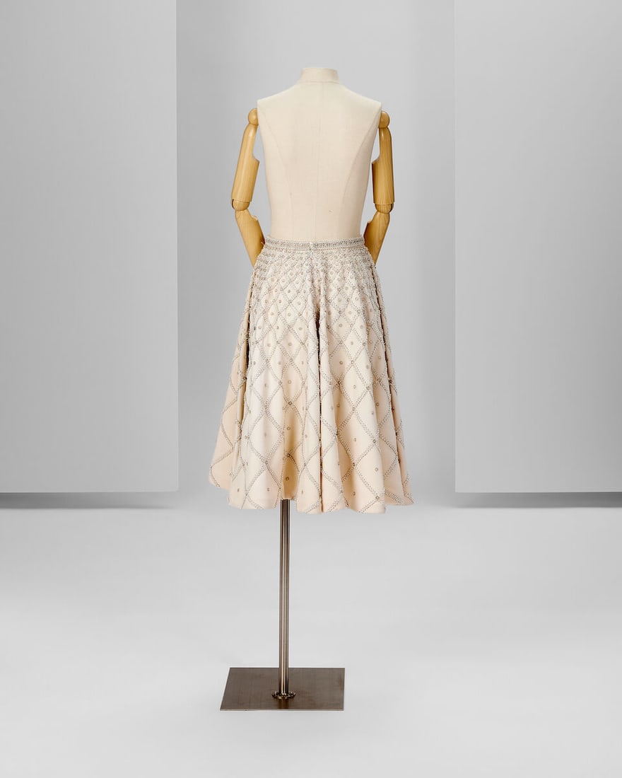 Ralph & Russo Haute Couture Exclusive: Off-White Wool Crêpe Embellished Skirt - 4