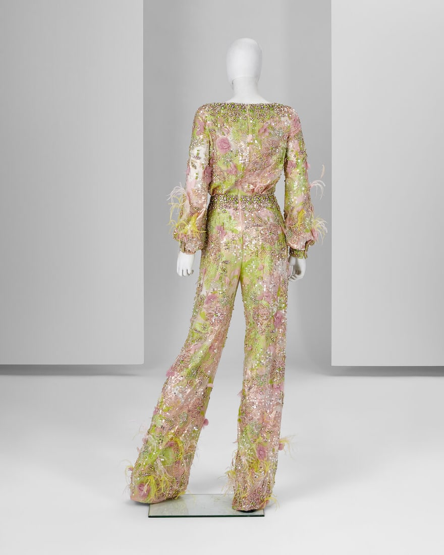 Ralph & Russo Haute Couture: Pink and Chartreuse Jumpsuit Spring/Summer 2020, Runway Look 6 - 3