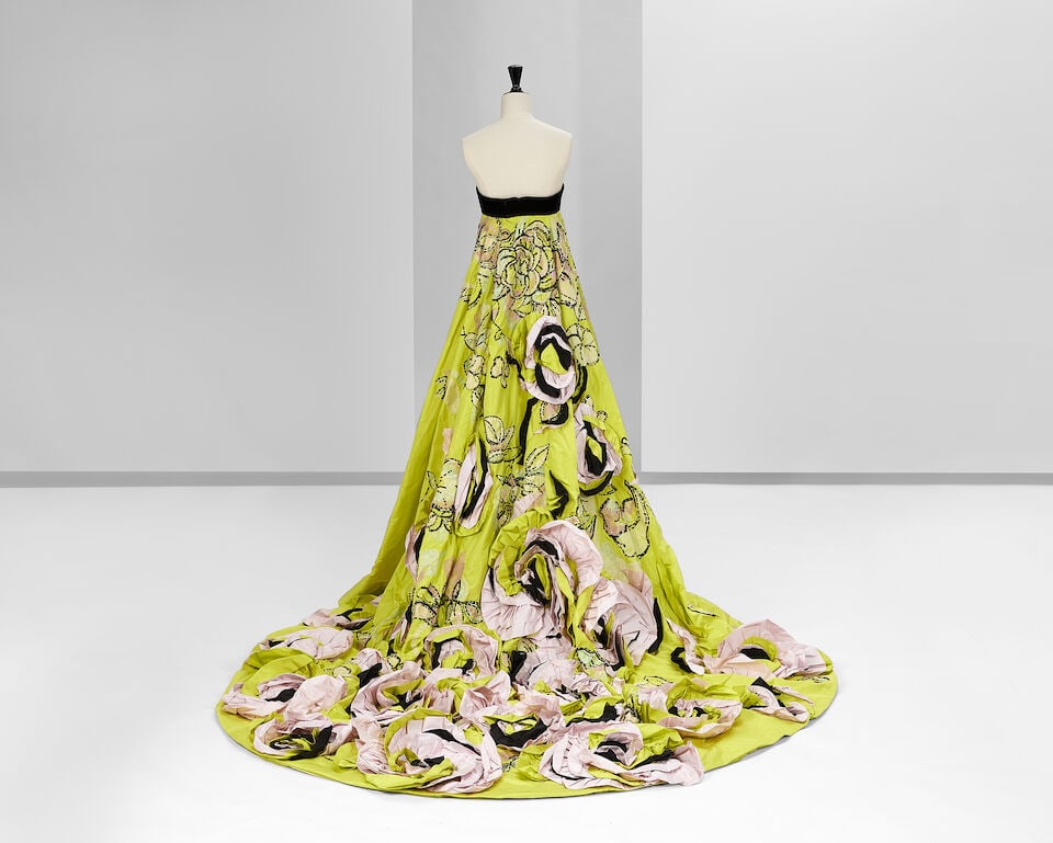 Ralph & Russo Haute Couture: Chartreuse Taffeta Gown Spring/Summer 2020, Runway Look 13 - 4