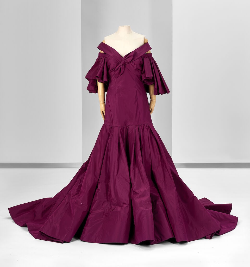 Ralph & Russo Haute Couture: Plum Silk Taffeta Ballgown Spring/Summer 2019, Runway Look 50 (1 of 4)
