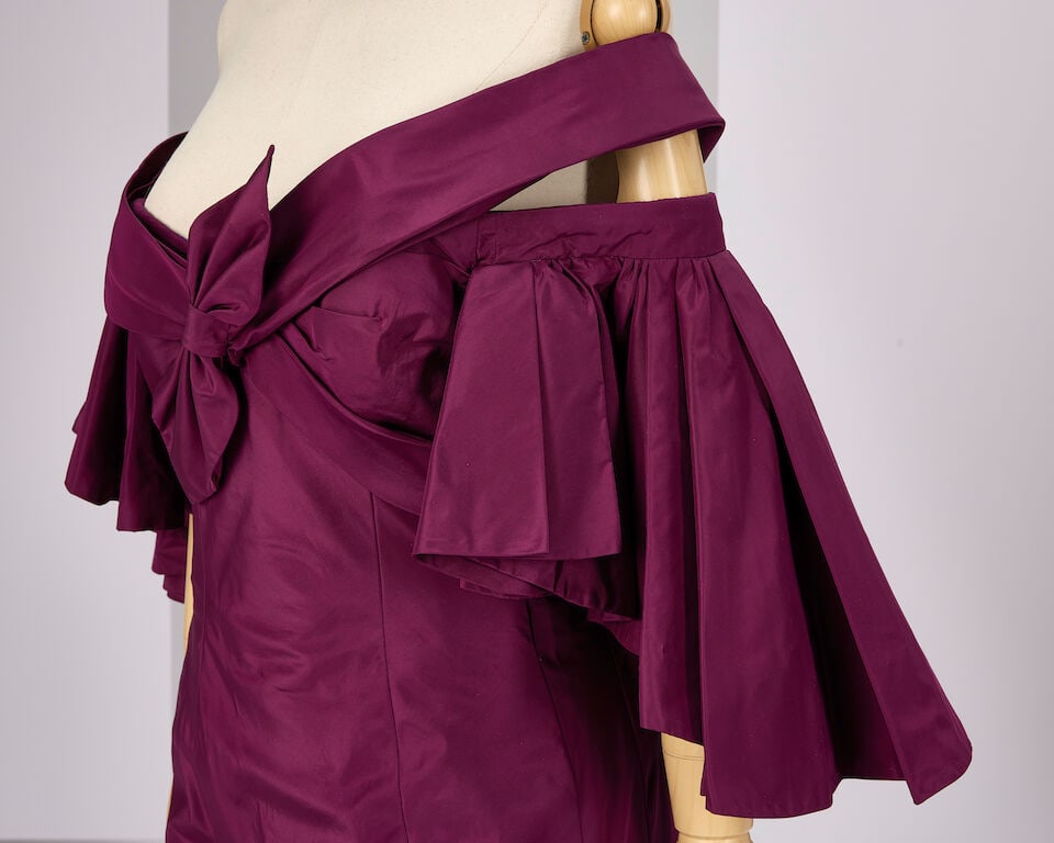 Ralph & Russo Haute Couture: Plum Silk Taffeta Ballgown Spring/Summer 2019, Runway Look 50 - 2