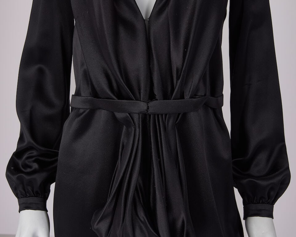 Ralph & Russo Haute Couture: Black Silk Satin Jumpsuit Autumn/Winter 2015, Runway Look 28 - 2
