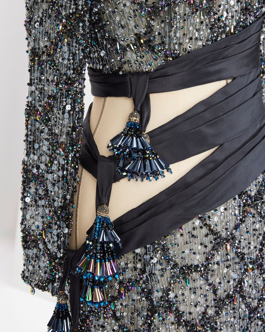 Ralph & Russo Haute Couture: Black Embellished Gown Spring/Summer 2019, Runway Look 20 - 2