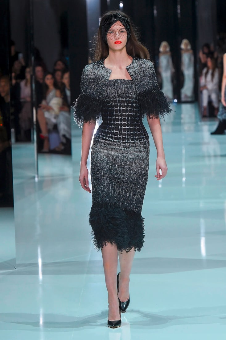 Ralph & Russo Haute Couture: Metallic Black Cocktail Dress and Cape Spring/Summer 2018, Runway L - 6