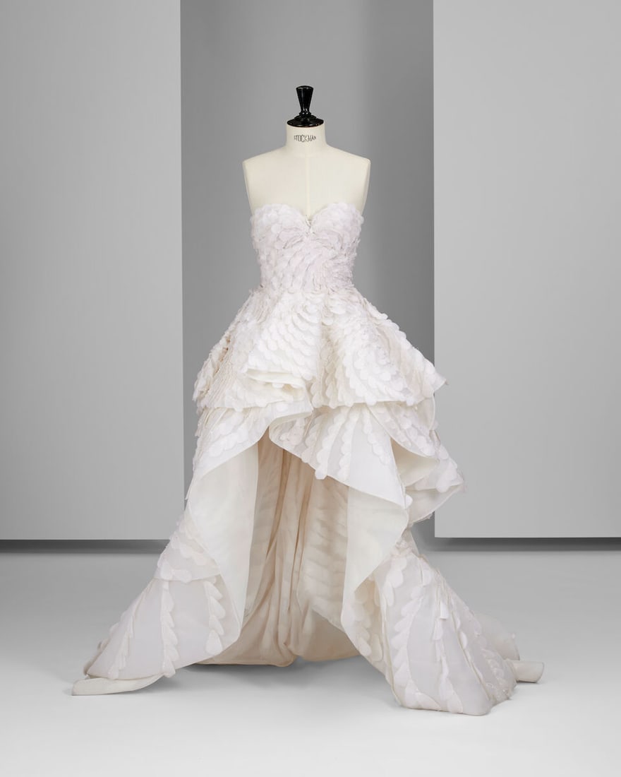 Ralph & Russo Haute Couture: White Satin Organza Ballgown Spring/Summer 2019, Runway Look 49 (1 of 3)