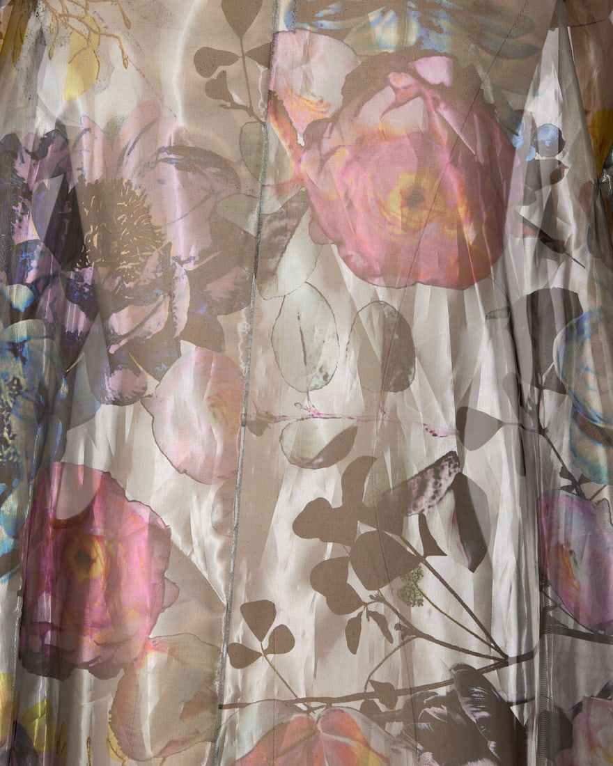 Ralph & Russo Haute Couture: Metallic Floral Printed Silk Organza Opera Coat Spring/Summer 2020, - 2