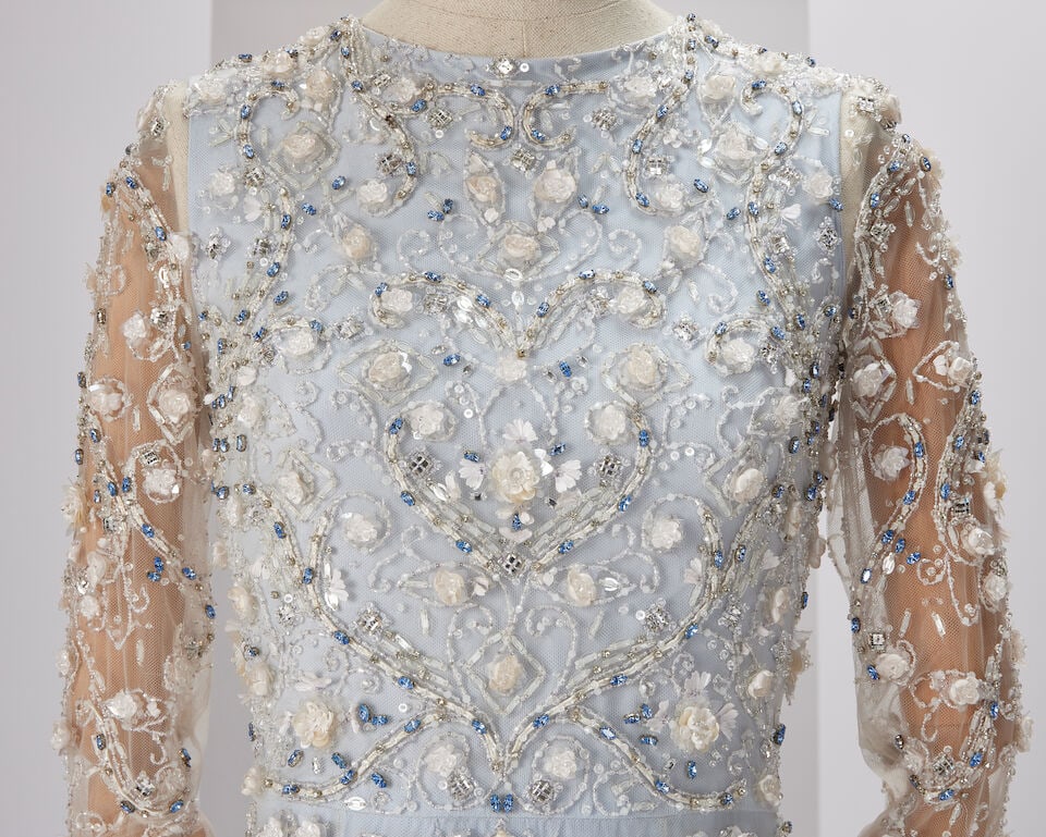 Ralph & Russo Haute Couture: Pale Blue Satin and Tulle Gown Spring/Summer 2017, Runway Look 21 - 2