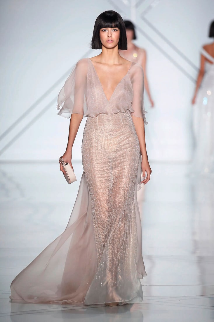 Ralph & Russo Haute Couture: Rose Gold Organza Gown Spring/Summer 2017, Runway Look 32 - 4
