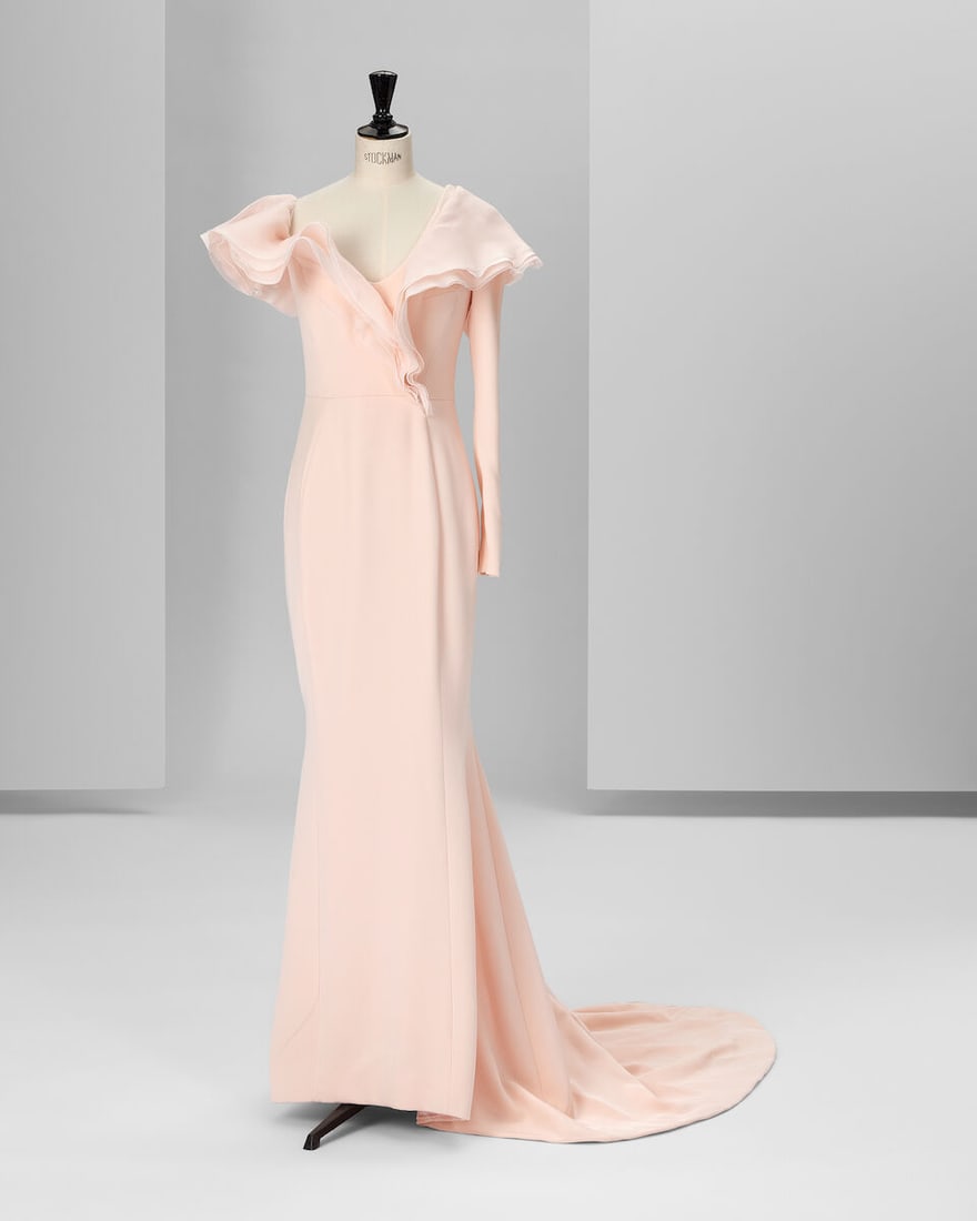 Ralph & Russo Haute Couture Exclusive: Pale Pink Silk Crêpe Gown (1 of 3)