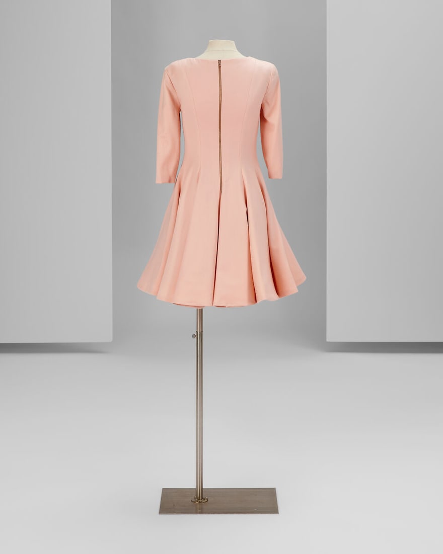 Ralph & Russo Haute Couture Exclusive: Peach Wool Crêpe Mini Dress - 2