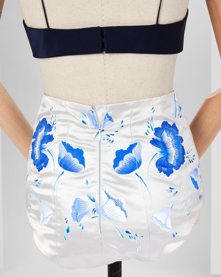 Ralph & Russo Haute Couture Exclusive: Hand-Painted Knickers and Midnight Blue Bra - 2