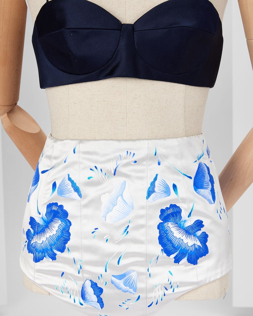 Ralph & Russo Haute Couture Exclusive: Hand-Painted Knickers and Midnight Blue Bra - 3