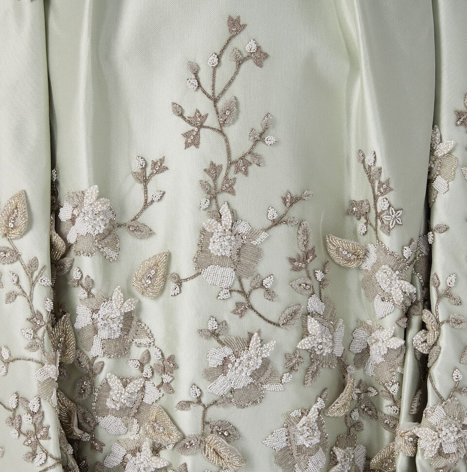 Ralph & Russo Haute Couture: Mint Silk Zibeline Puffball Dress Spring/Summer 2015, Runway Look 2 - 3