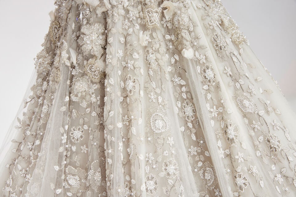 Ralph & Russo Haute Couture: Off-White Silk Tulle Embellished Bridal Gown Autumn/Winter 2014, Ru - 2