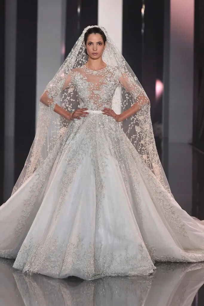 Ralph & Russo Haute Couture: Off-White Silk Tulle Embellished Bridal Gown Autumn/Winter 2014, Ru - 8