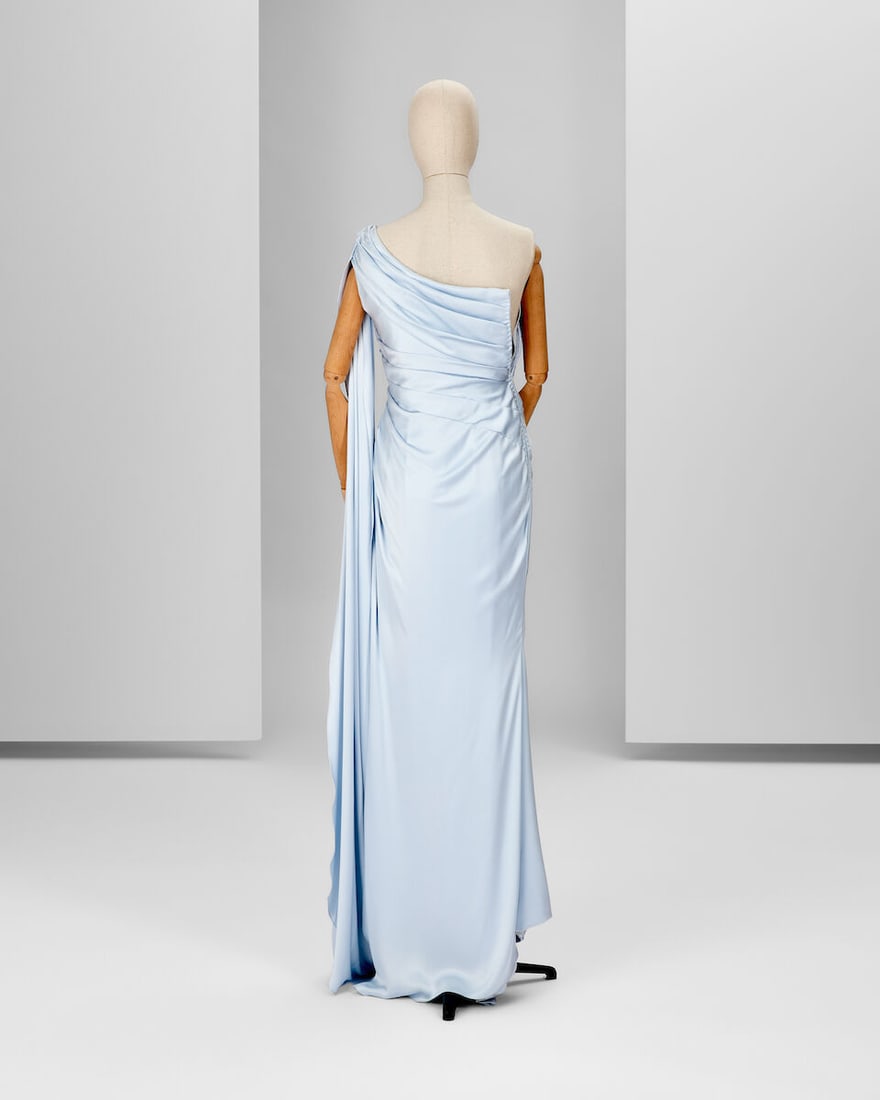 Ralph & Russo Haute Couture Exclusive: Light Blue Satin Gown - 2