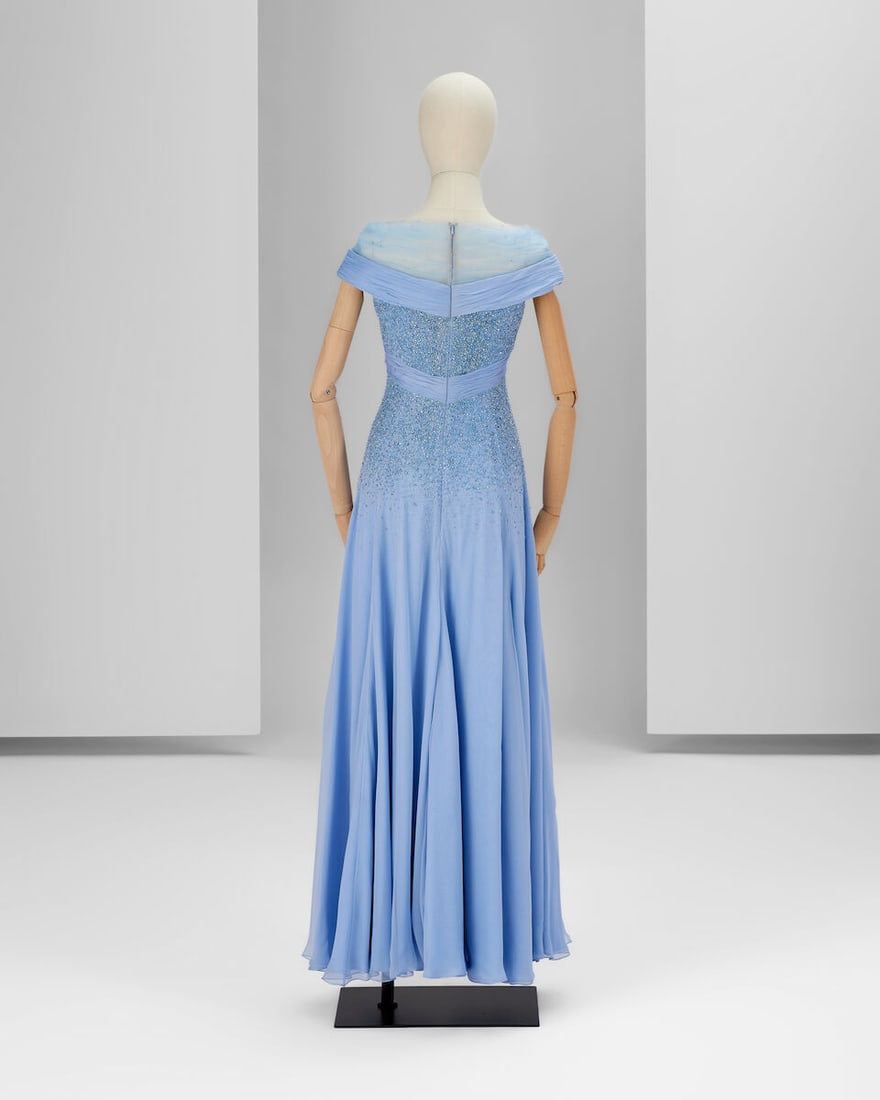 Ralph & Russo Haute Couture Exclusive: Light Blue Chiffon Gown - 3