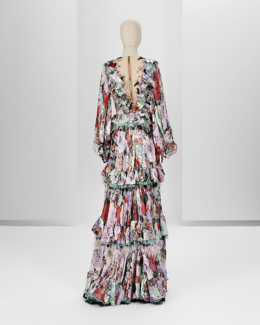 Ralph & Russo Haute Couture: Floral Silk Lurex Gown Autumn/Winter 2019, Runway Look 10 - 4