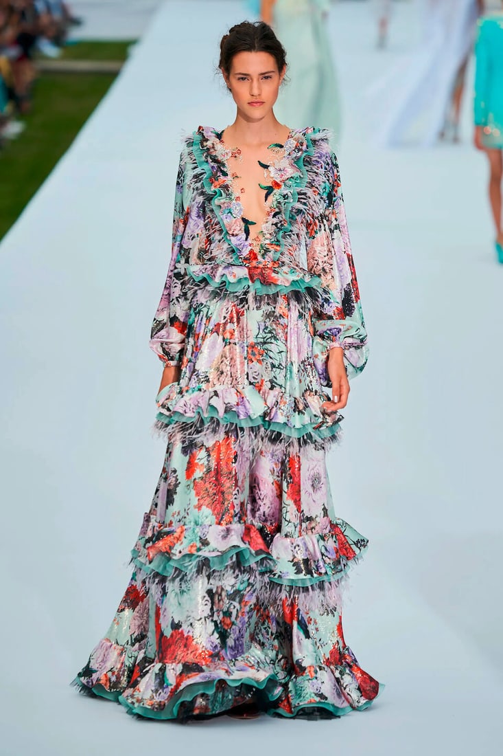 Ralph & Russo Haute Couture: Floral Silk Lurex Gown Autumn/Winter 2019, Runway Look 10 - 5