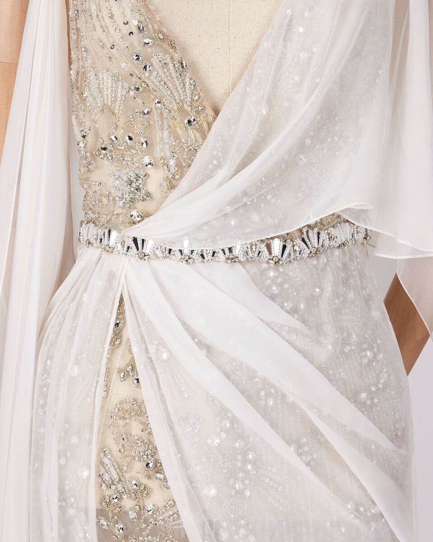 Ralph & Russo Haute Couture: White Illusion Tulle and Crystal Gown Autumn/Winter 2019, Runway Lo - 3