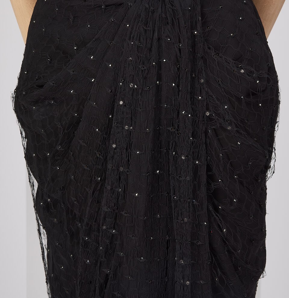 Ralph & Russo Haute Couture Exclusive: Black Embellished Net Skirt and Satin Bustier - 2