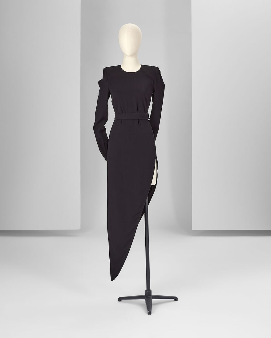 Ralph & Russo Haute Couture Exclusive: Black Wool Crêpe Dress (1 of 2)