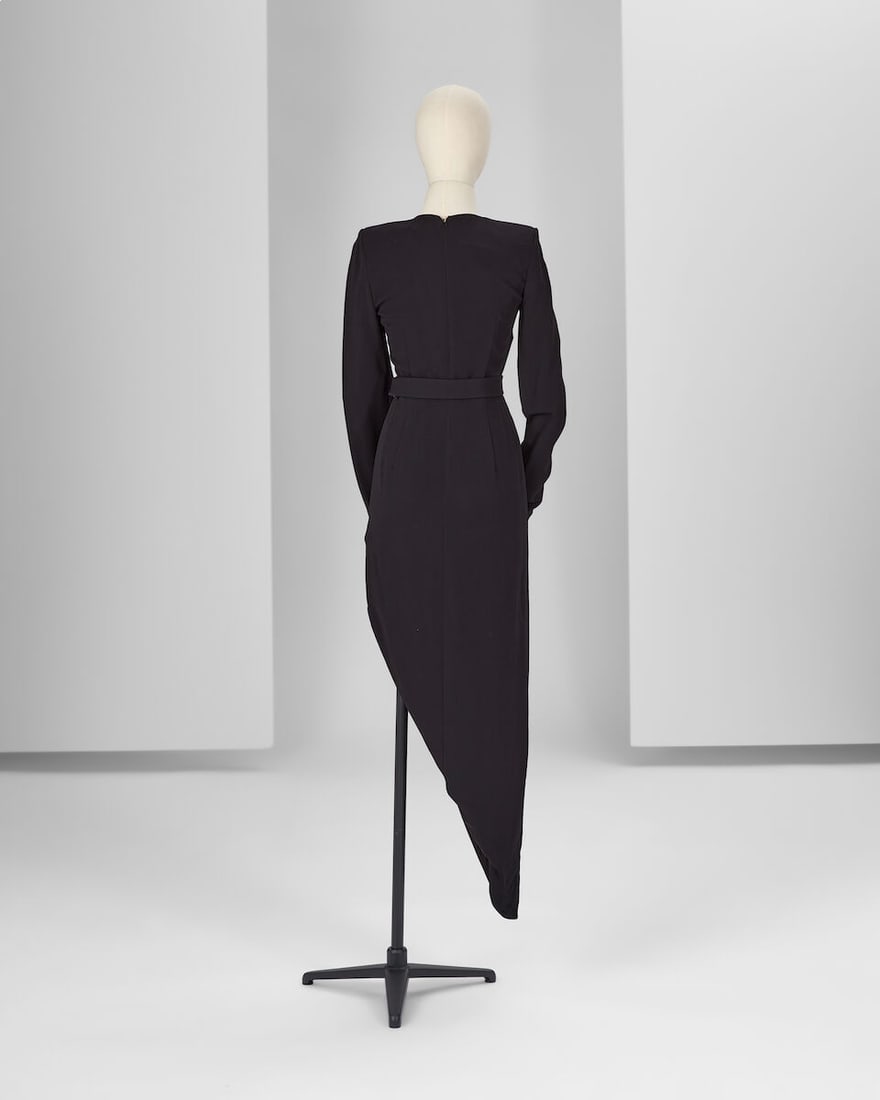 Ralph & Russo Haute Couture Exclusive: Black Wool Crêpe Dress - 2