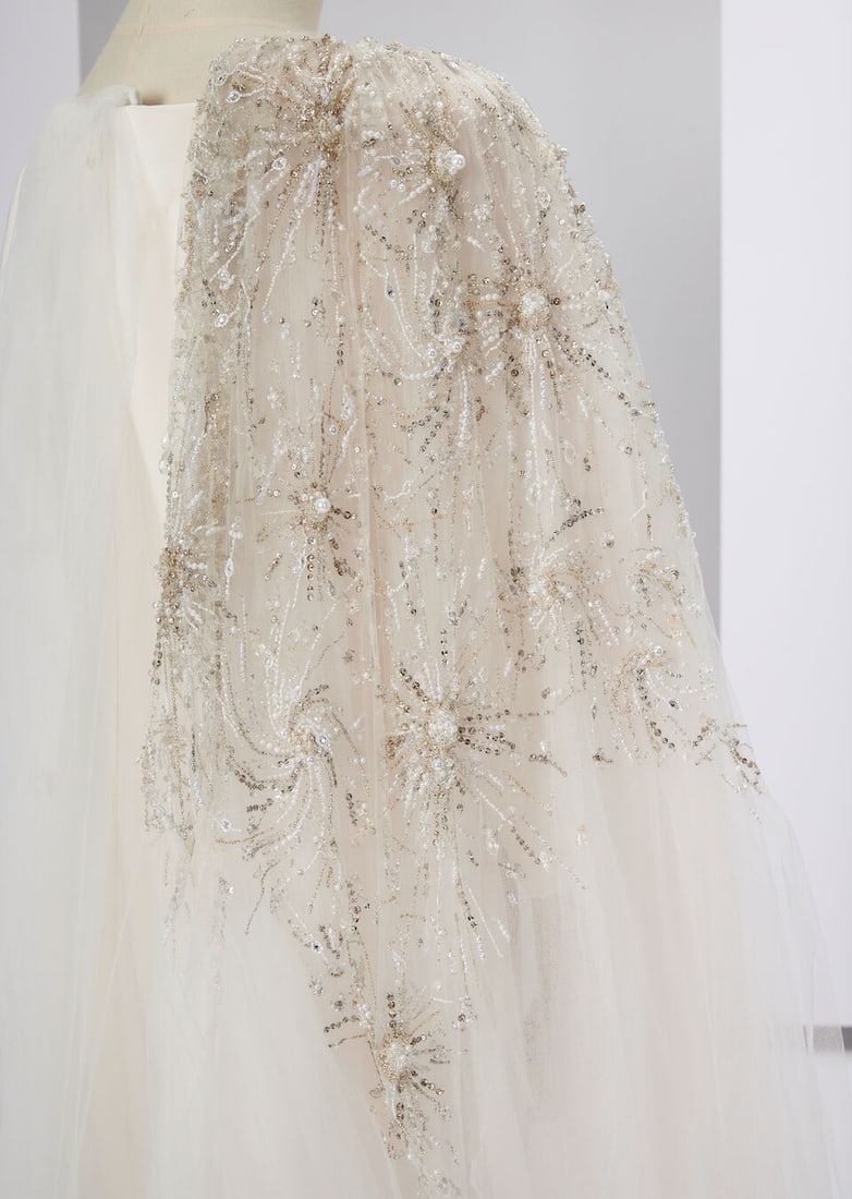 Ralph & Russo Haute Couture Exclusive: White Tulle Bridal Cape and Veil - 2