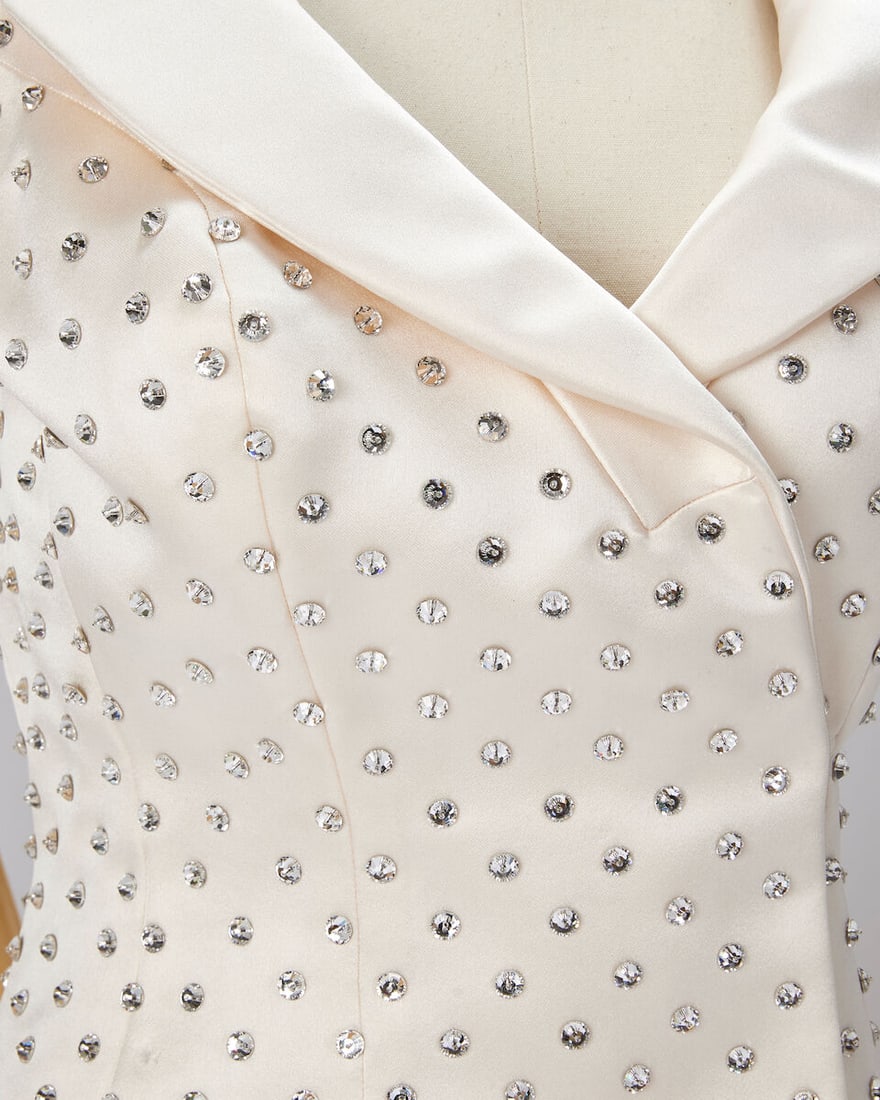 Ralph & Russo Haute Couture Exclusive: Off-White Embellished Vest Top - 2