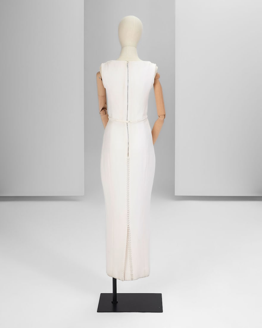 Ralph & Russo Haute Couture Exclusive: Off-White Crepe Dress - 2