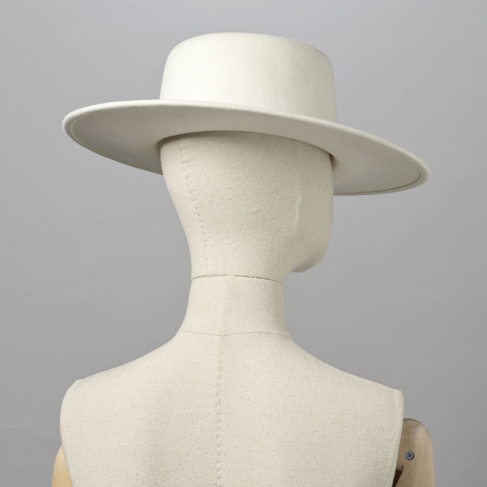 Ralph & Russo: Two Cream Fedora Hats - 2