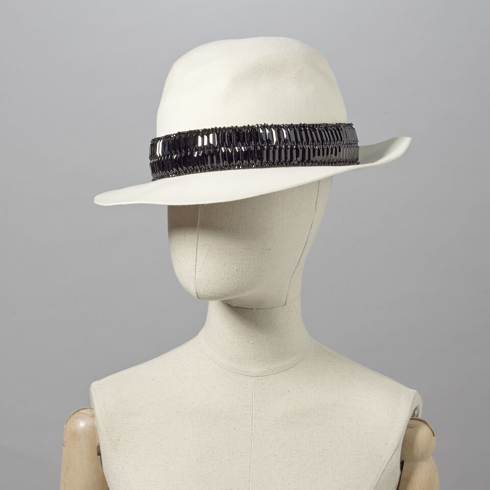 Ralph & Russo: Two Cream Fedora Hats - 4