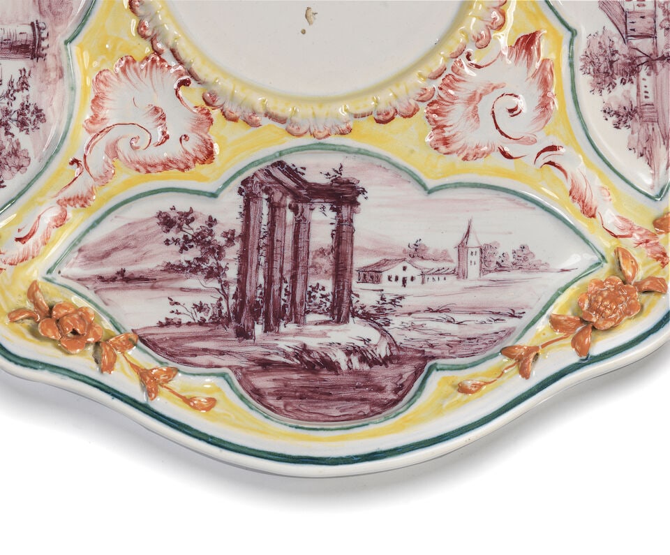 A 20th century Nove, Antonibon style faience ecuelle, cover and stand - 2