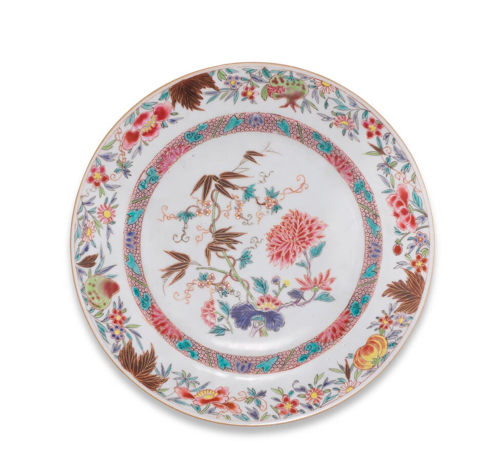 A Chinese famille rose dish, 18th century (1 of 1)