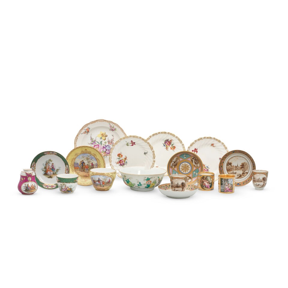 A group of various porcelain wares, 19th century and later (1 of 1)